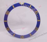 High Quality Rolex Submariner Bezel Insert Blue Ceramic bezel w/ Gold Numbers 